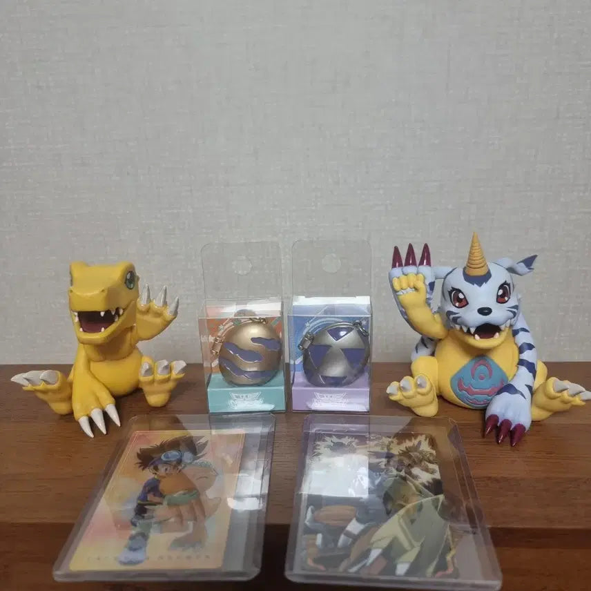 [BUNJANG] Digimon Agumon &amp; Gabumon Exhibition Exclusive Pendant Bundle / 일괄)디지몬 아구몬C상 파피몬C상 디지몬전시회 특전 팬던트