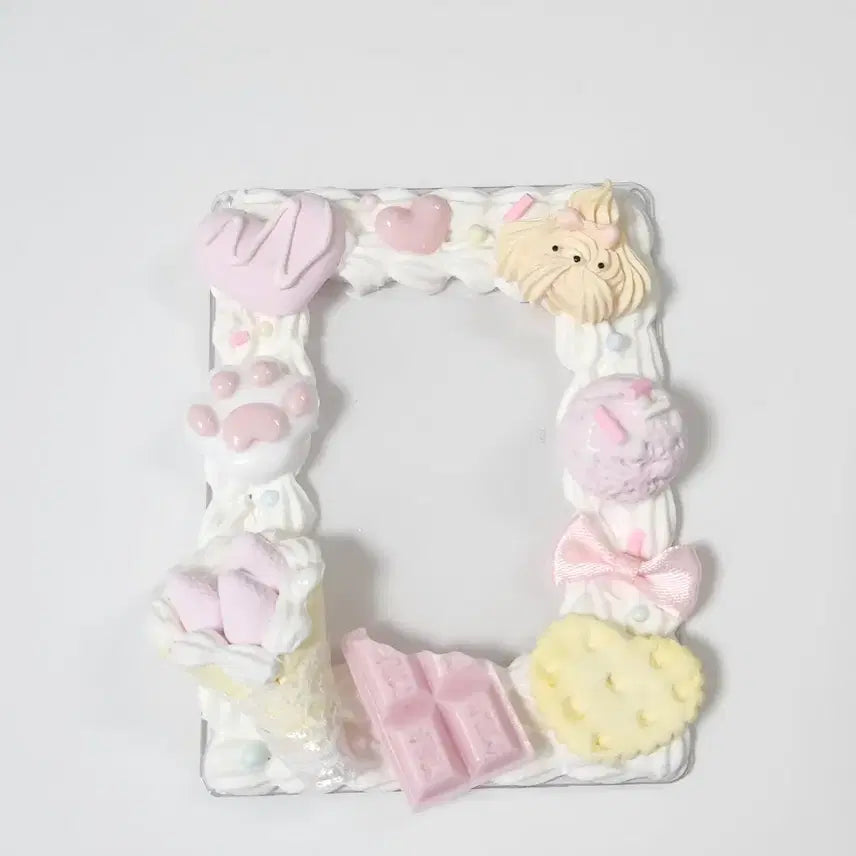 [BUNJANG] Strawberry Crepe Decoden Toploader Holder Lace Toploader / 딸기크레페 데코덴 탑꾸 레이스탑꾸 포카홀더 탑꾸