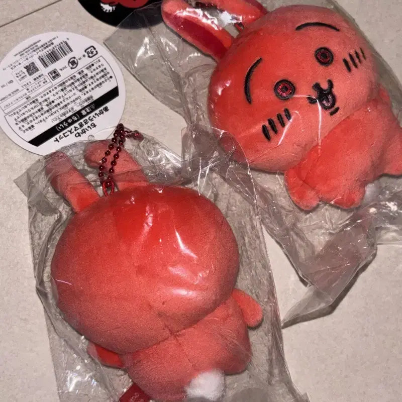 [BUNJANG] Chiikawa Akai Rabbit Mascot Keychain Plush / (당일발송) 치이카와 아카이 빨간우사기 마스코트 키링 인형