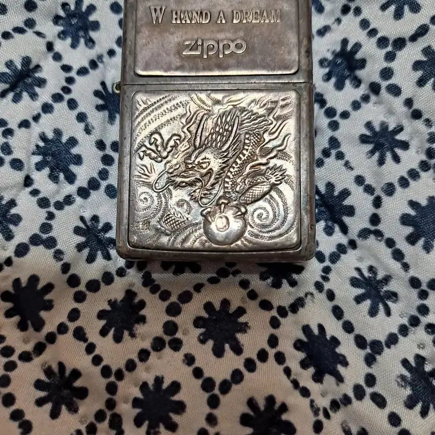[BUNJANG] Sterling Silver Dragon Motif Zippo Lighter / 용 문양 순은 지포라이터