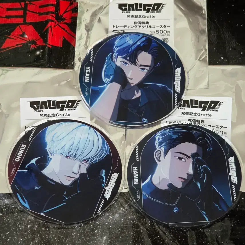 [BUNJANG] PLAVE Animate Acrylic Coaster Yejun Eunho Hamin / 플레이브 애니메이트 아크릴 코스터 예준 은호 하민
