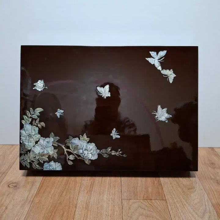 [BUNJANG] Najeonchilgi Bird and Flower Motif Large Document Box / 나전칠기 화조도 대형 서류함