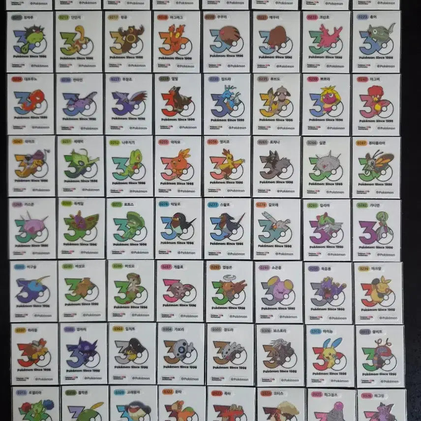 [BUNJANG] Pokemon 30th Anniversary Logo Seal - Mewtwo / 포켓몬 띠부씰 신규 30주년 로고씰 띠부실 뮤