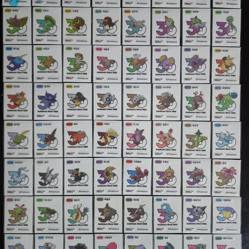 [BUNJANG] Pokemon 30th Anniversary Logo Seal - Mewtwo / 포켓몬 띠부씰 신규 30주년 로고씰 띠부실 뮤