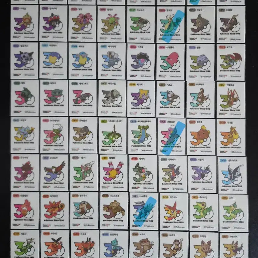 [BUNJANG] Pokemon 30th Anniversary Logo Seal - Mewtwo / 포켓몬 띠부씰 신규 30주년 로고씰 띠부실 뮤