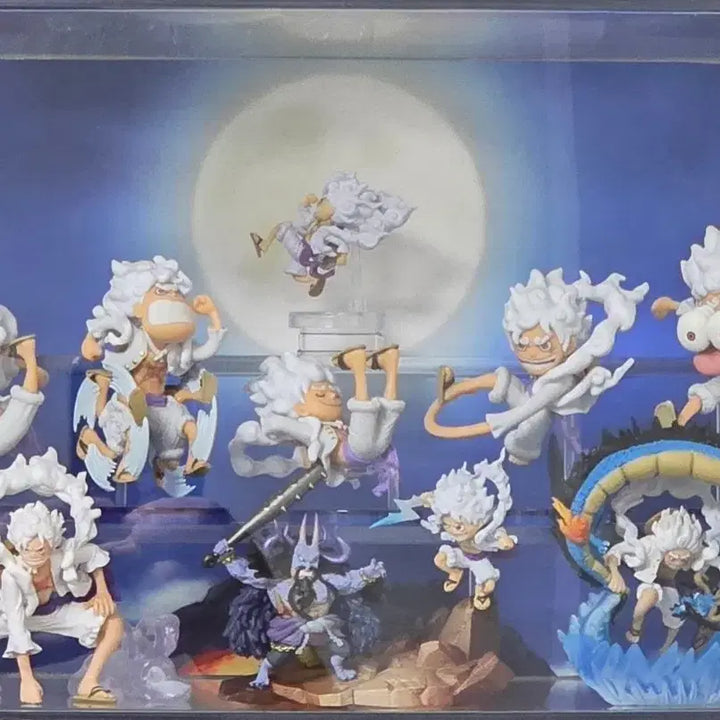 [BUNJANG] One Piece Nika Figure Bundle Set with Display Case / 원피스 니카 피규어 일괄판매(+장식장)