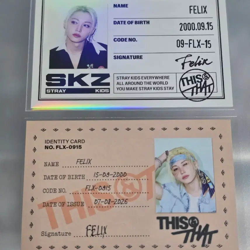 [BUNJANG] Stray Kids NOEASY Felix ID Card / 스키즈 디스앤댓 일반반 필릭스 ID카드