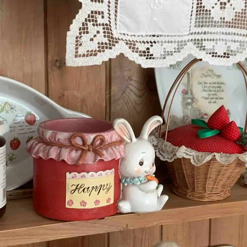 [BUNJANG] Vintage Jam Rabbit Planter / 빈티지 쨈 토끼 플랜터