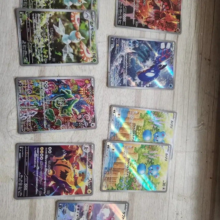 [BUNJANG] Nintendo Game Boy Advance Emerald AR Card Bundle (9 Cards) - Kyogre, Groudon, Kecleon Included / 일본판 스톰에메랄드 AR 9장 일괄 카이오가 그란돈 카클레온 포함