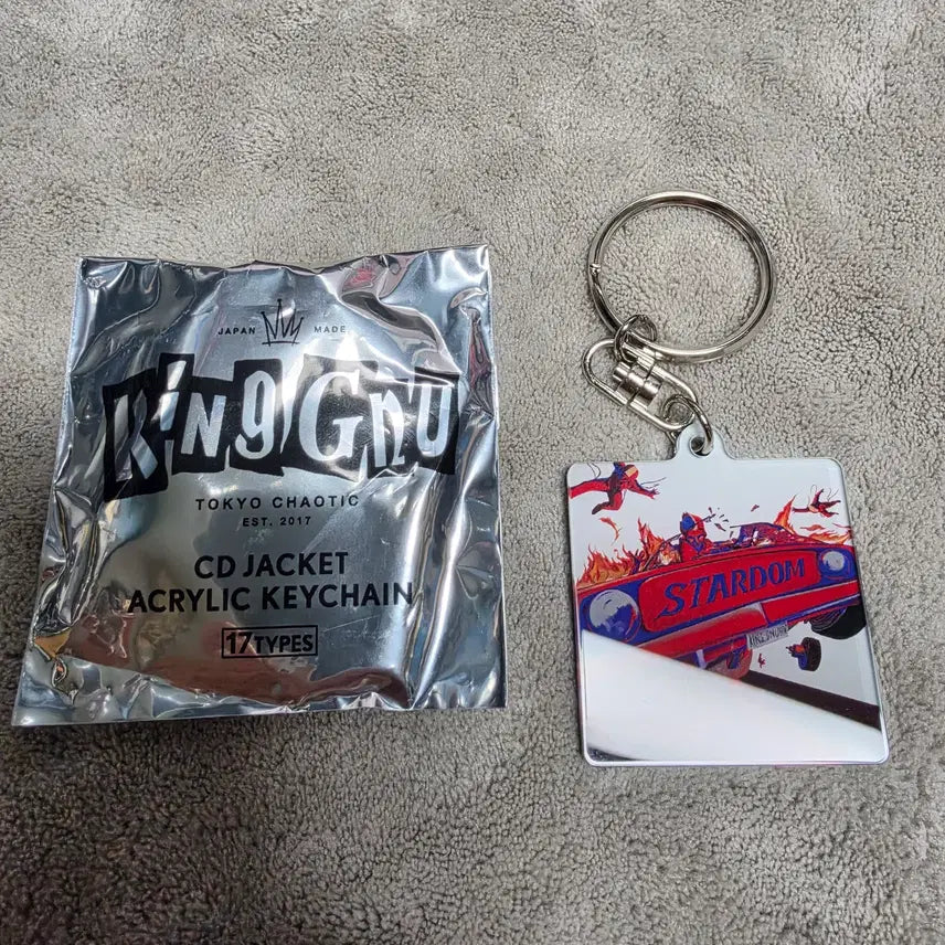 [BUNJANG] KING GNU Album Jacket Keyring Stardom Unused / 킹누, 킹 누, KING GNU 앨범자켓 키링 스타덤 미사용