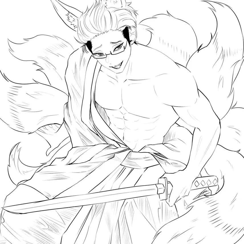 [BUNJANG] Custom Line Art Commission (Half-Body/Full-Body) / 남자&amp;여자 1인 선화 오마카세 커미션