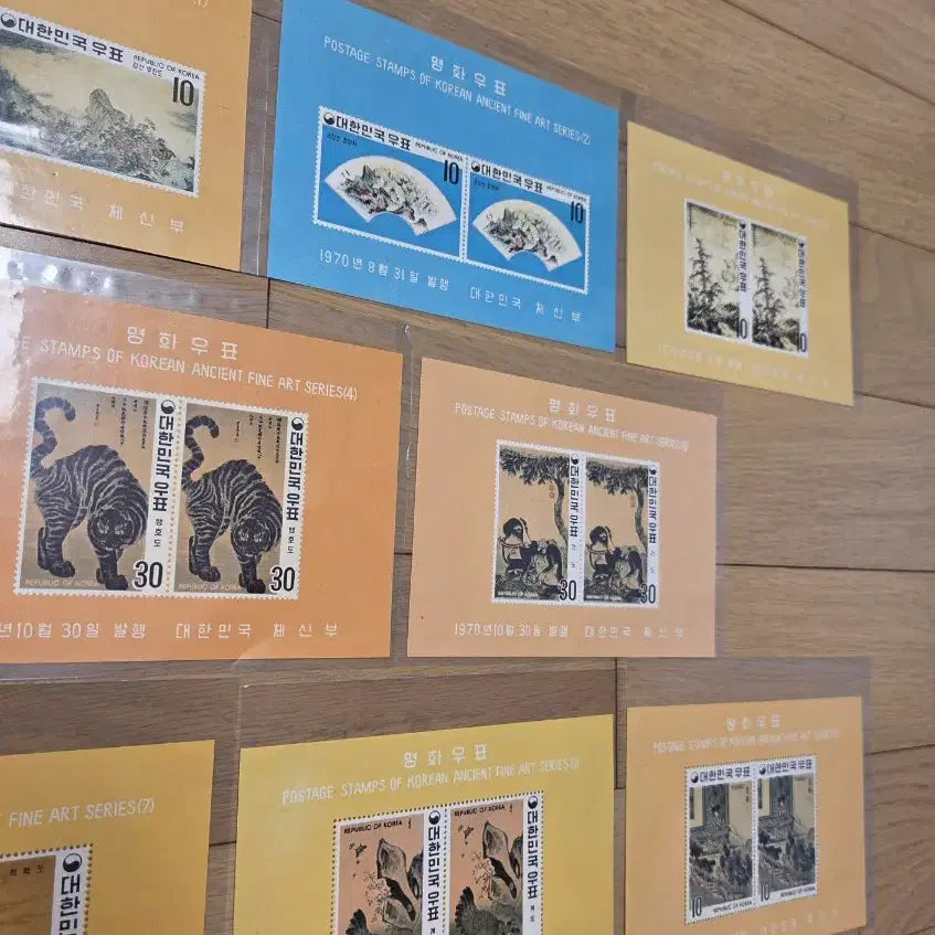[BUNJANG] Masterpiece Stamp Sheet (8 Types) / 명화 우표 시트 8종
