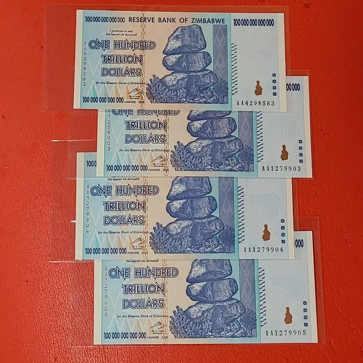 [BUNJANG] Zimbabwe 100 Trillion Dollar Bill - Uncirculated / (진품보장)짐바브웨100조달러 백조달러-미사용