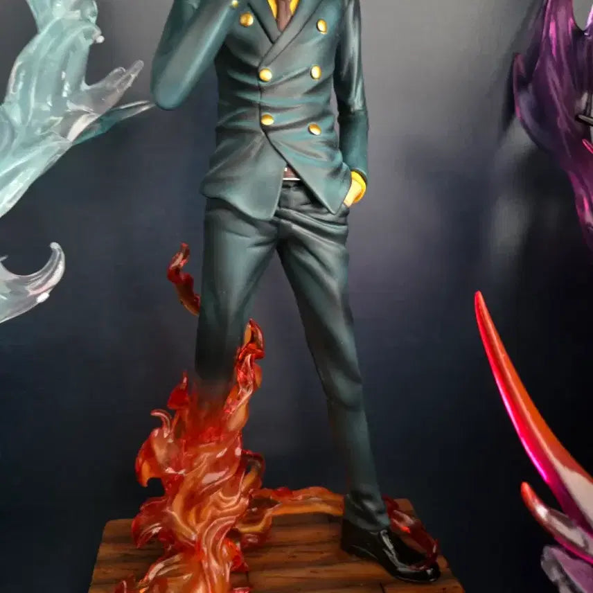 [BUNJANG] One Piece Sanji Figure with Flame Effect / 원피스 상디 피규어