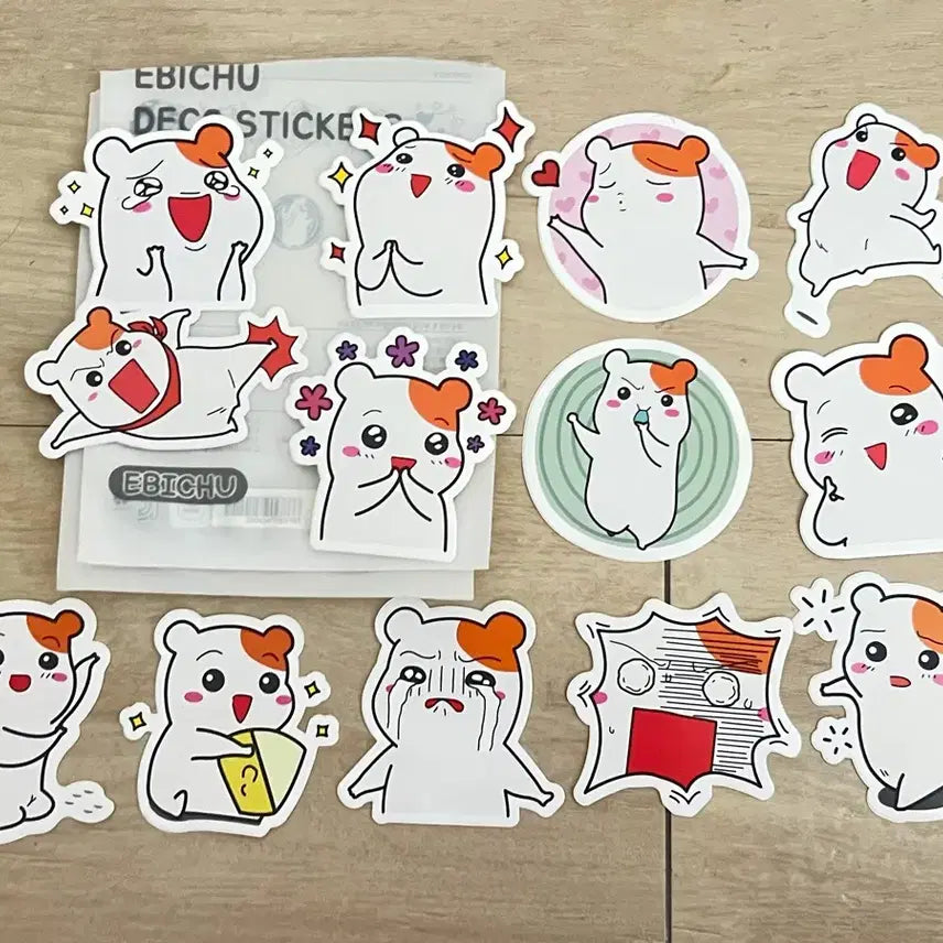[BUNJANG] Ebichu 13 Types Deco Sticker Bundle Set / 에비츄 데코 스티커 13종 일괄 양도