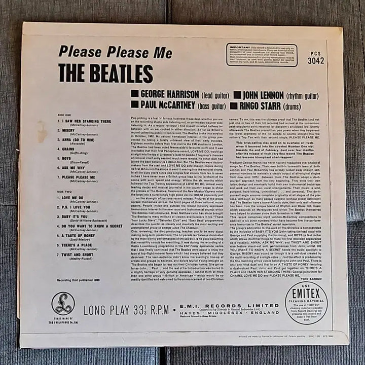[BUNJANG] The Beatles Please Please Me Stereo LP (1963-1965) / 비틀즈 please please me stereo lp