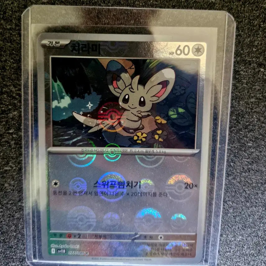 [BUNJANG] Chimchar C Monster Ball Holo Card / 치라미 c 몬스터볼 홀로