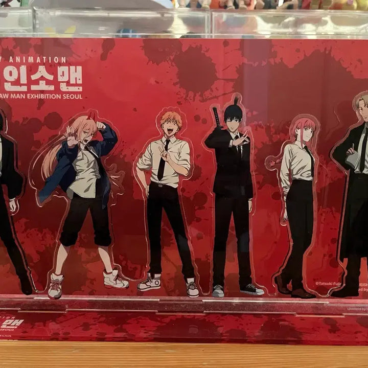[BUNJANG] Chainsaw Man Exhibition Group Acrylic Stand (Unsealed) / 개봉품 체인소맨 전시회 단체 아크릴 스탠드