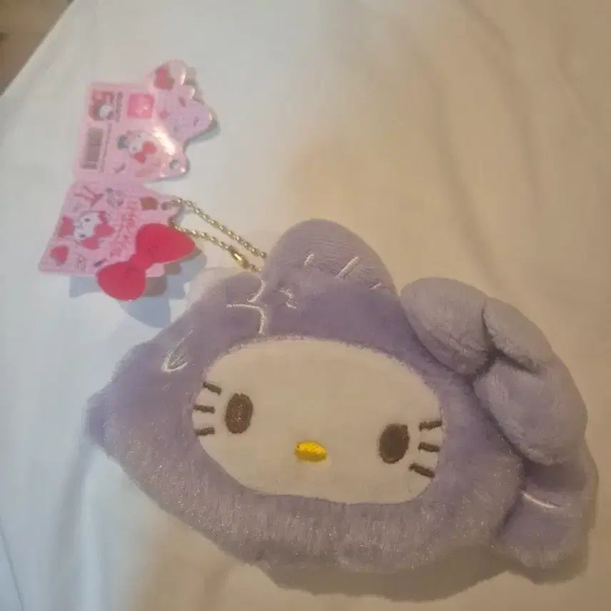 [BUNJANG] Sanrio My Melody Hello Kitty Plush Keyring - Purple / 산리오 마이멜로디 헬로키티 인형 키링 보라색 키티