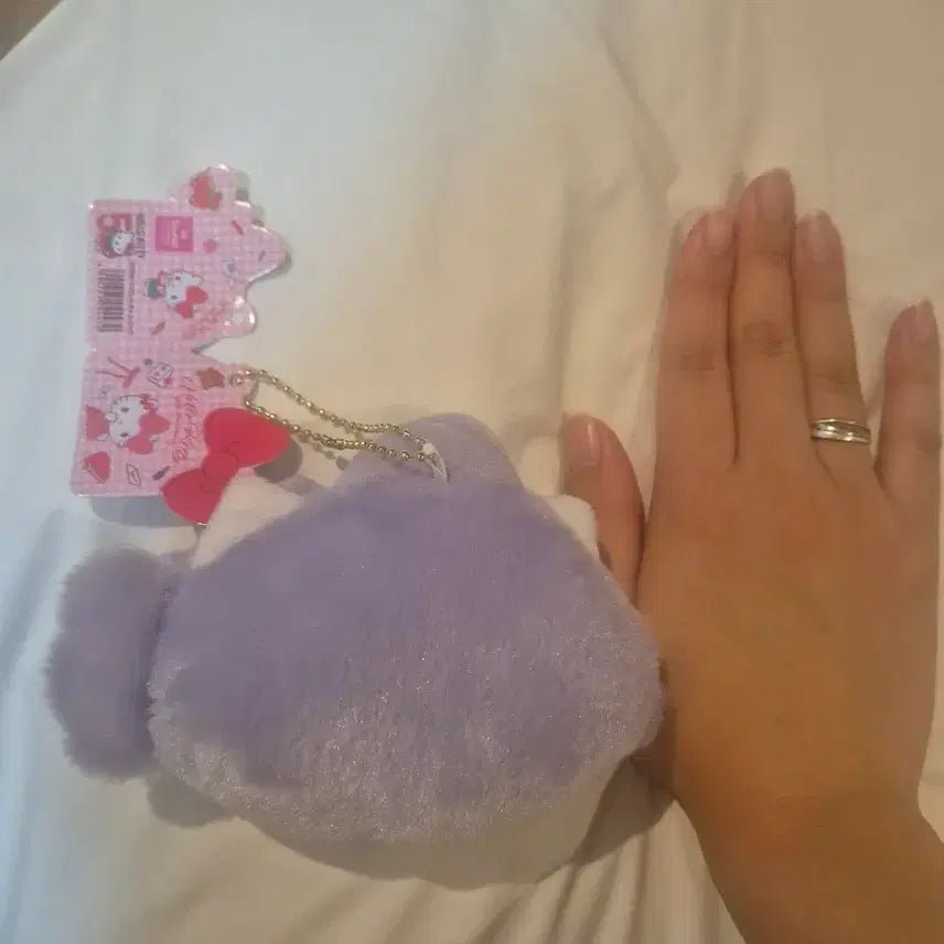 [BUNJANG] Sanrio My Melody Hello Kitty Plush Keyring - Purple / 산리오 마이멜로디 헬로키티 인형 키링 보라색 키티