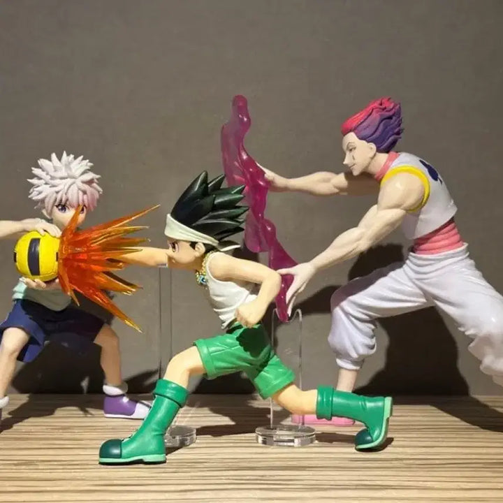 [BUNJANG] Hunter x Hunter Kirua Gon Hisoka GI Stand Figure Bundle Set (Sealed) / [미개봉] 반프레스토 헌터X헌터 키르아 곤 히소카 GI 투명 받침대 포함