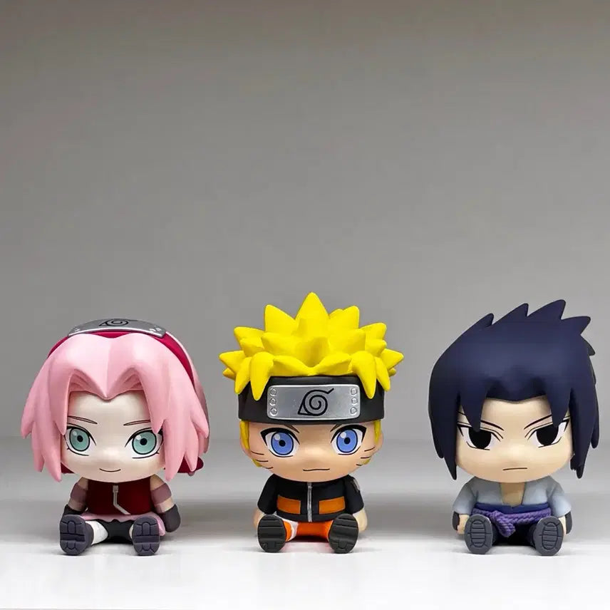 [BUNJANG] Naruto EAKI Seated Figure Bundle Set (Naruto, Sakura, Sasuke) / 나루토 EAKI 앉은 피규어 사쿠라 사스케 나루토 일괄