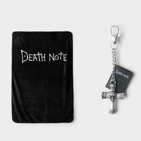 [BUNJANG] SPAO Death Note Blanket &amp; Metal Keyring 2-Set / 스파오 데스노트 담요, 메탈키링 2종 세트