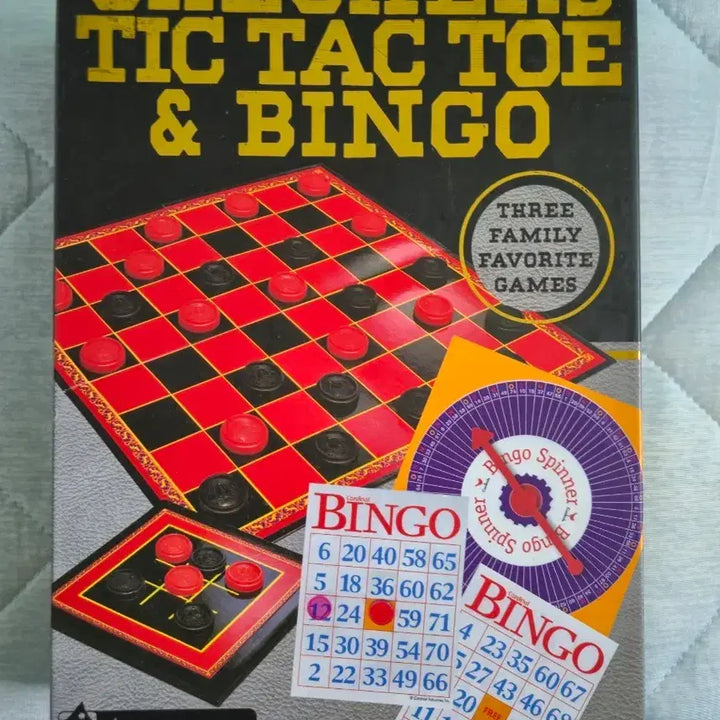 [BUNJANG] Checkers, Tic-Tac-Toe, Bingo Board Game / 체커스 틱택토 빙고 보드게임
