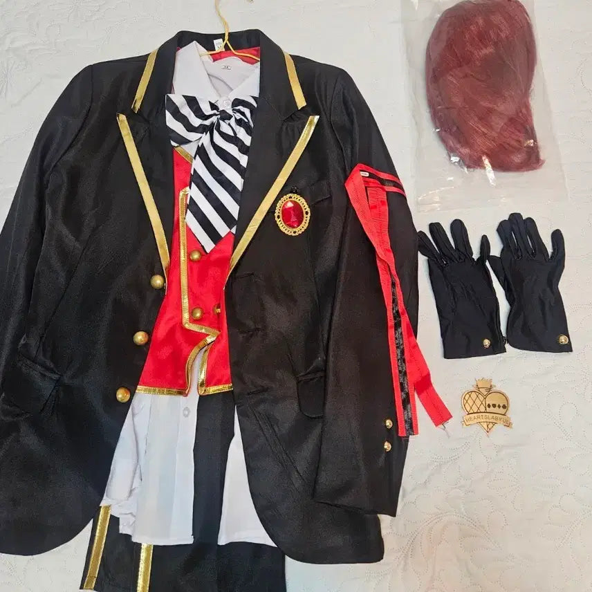 [BUNJANG] Twisted Wonderland Riddle Rosehearts Dormitory Cosplay Set (Excluding Shoes) / (신발 미포함) 트위스티드 원더랜드 (트위스테) 리들 로즈하트 하츠라뷸 기숙사 코스프레 세트