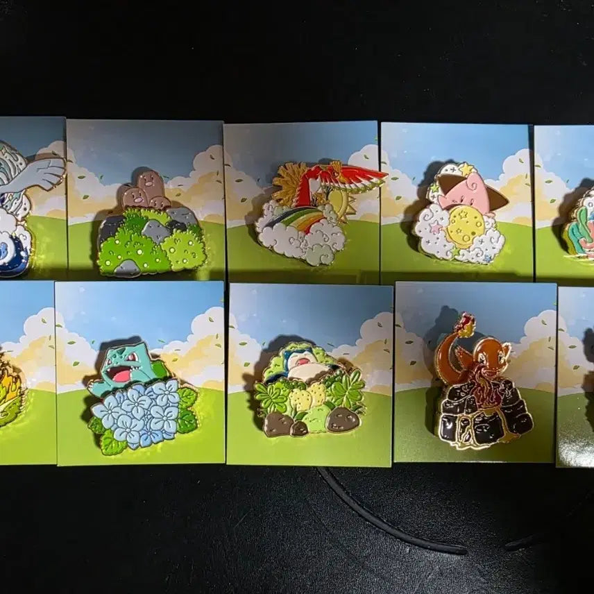 [BUNJANG] Isaac Toast Pokemon Badge 10-Piece Full Set / 이삭토스트 포켓몬 뱃지 10종 풀세트