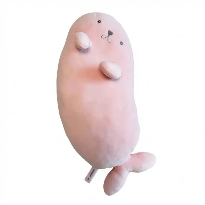 [BUNJANG] Soft &amp; Squishy Pink Seal Plush Toy (S-Grade) / 부들부들 말랑말랑 핑크 물개 애착 인형 (S급)