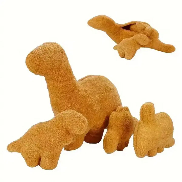 [BUNJANG] Soft &amp; Squishy Dinosaur Chicken Plush Set (S-Class) / 부들부들 말랑말랑 공룡 치킨 인형 세트 (S급)