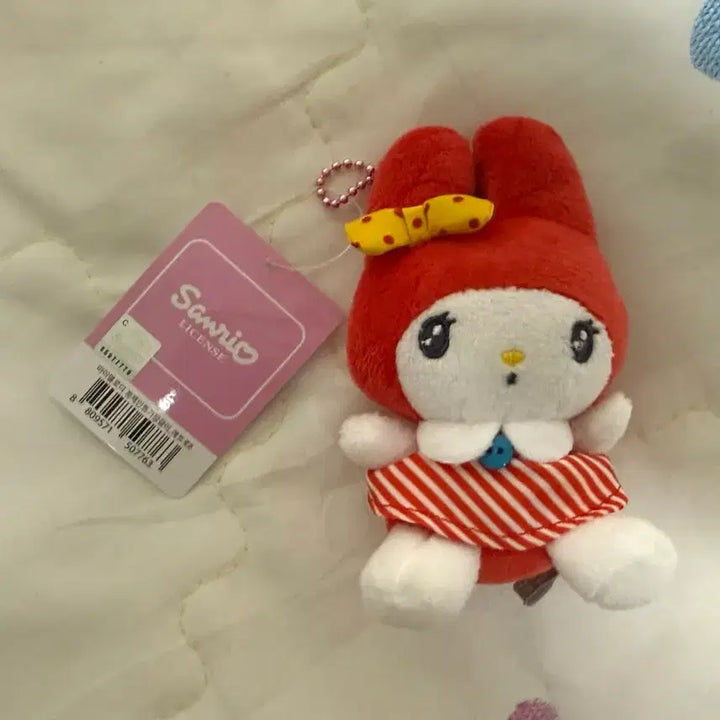 [BUNJANG] Sanrio My Melody Red Retro Plush Keyring / 추석할인이벤트) 산리오 마이멜로디 빨간마멜 레트로 정품 인형키링 새상품