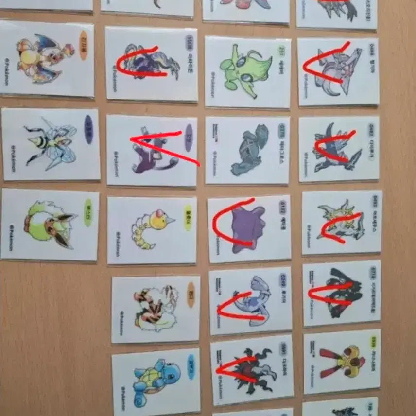 [BUNJANG] Pokemon Stickers Bundle (67 pcs) / 포켓몬띠부씰67개