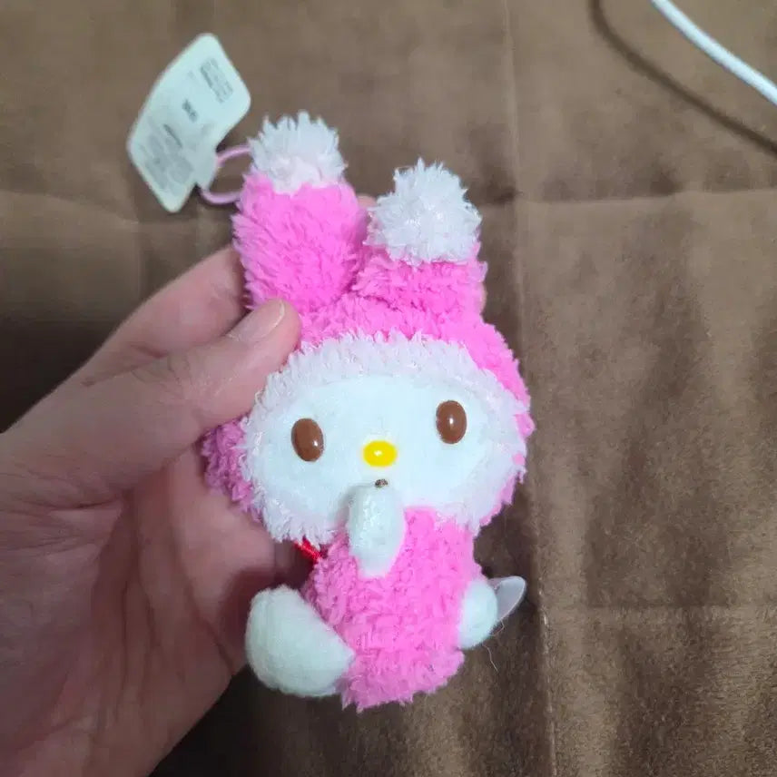 [BUNJANG] Sanrio My Melody Pink Plush Keychain / 산리오 마이멜로디 핑크색 키링