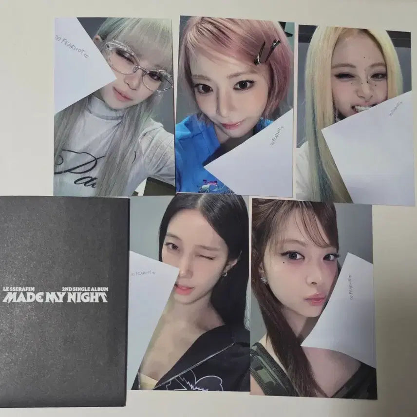 [BUNJANG] Le Sserafim Made My Night Studio Photocard Set / 르세라핌 MadeMyNight 공방포카 세트 양도합니다.