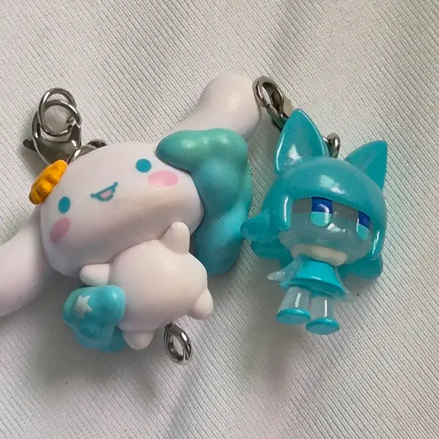 [BUNJANG] Sanrio Cinnamoroll &amp; Rilakkuma Automaton Keyring Bundle Set / 산리오 시나모롤 코리락쿠마 오토마톤 키링 메지루시 일괄