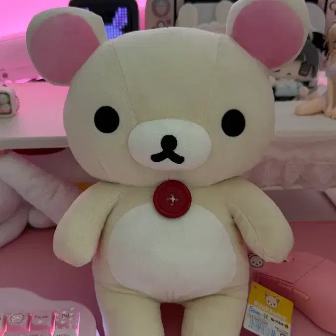 [BUNJANG] KORIRAKKUMA Plush Toy (M Size) + Scissors Set / 코리락쿠마 인형 m사이즈 + 코리락쿠마 가위