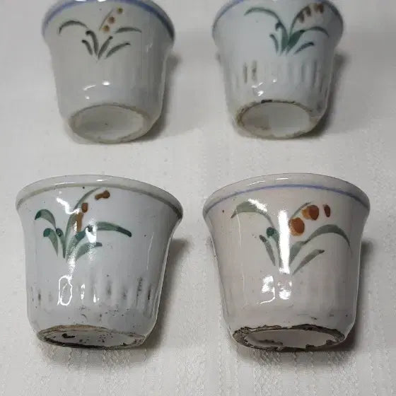 [BUNJANG] Antique Celadon Wine Cups Set of 4 / 옛날술잔.골동품 외사기 4점