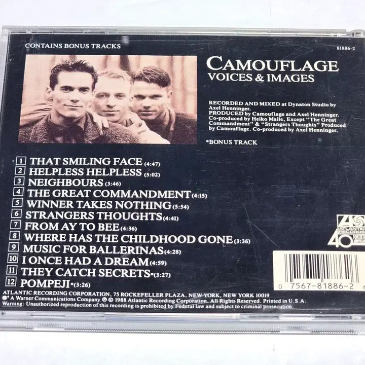 [BUNJANG] Camouflage Voices &amp; Images 1988 US CD / Camouflage - Voices &amp; Images (1988년 미국반)