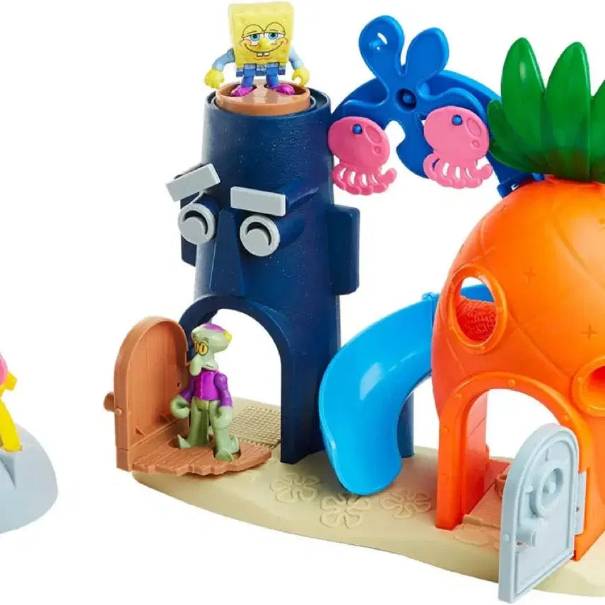 [BUNJANG] SpongeBob Pineapple House Figure Toy Set / 스폰지밥 파인애플 하우스 피규어 장난감 세트 레어
