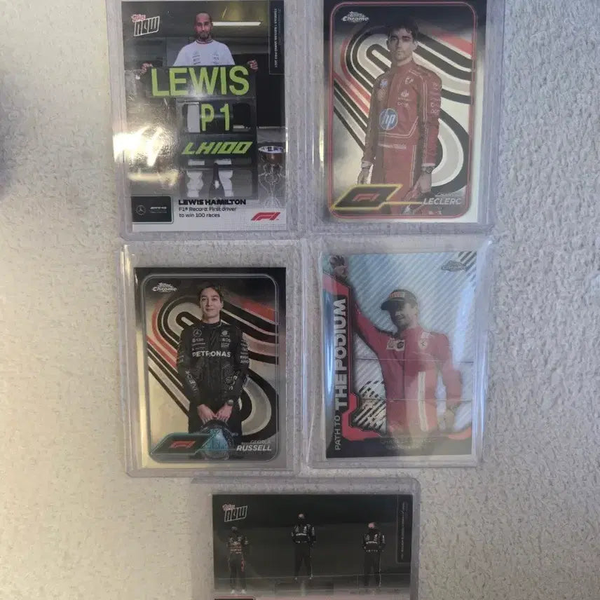 [BUNJANG] F1 Top Chrome Trading Cards (Hamilton, Leclerc, Russell) / f1 탑스크롬 해밀턴/르끌레르/러셀 카드