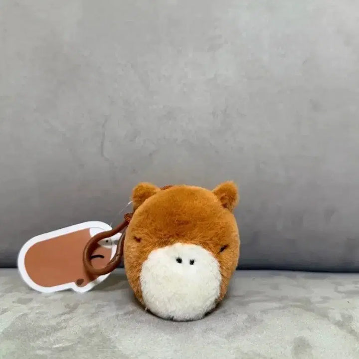 [BUNJANG] Kapibarasan Brown Bag Charm Keyring Plush Doll / 어피바라 카피바라 브라운 가방고리 키링 인형