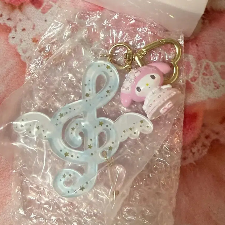 [BUNJANG] Sanrio My Melody &amp; Piano Note Random Keyring / (정품) 마멜&amp;피아노 음표 랜덤 키링 ( 마이멜로디)