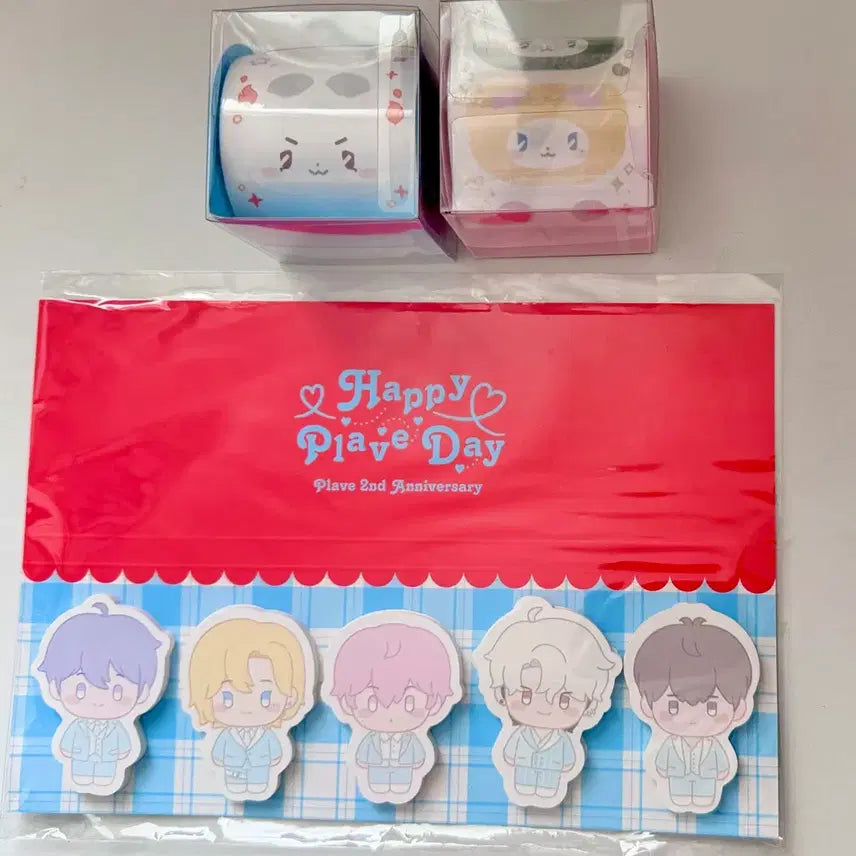 [BUNJANG] PLAVE 2nd Anniversary Note Sticker &amp; Mmemimu Roll Sticker Set / 플레이브 2주년 노트스티커 므메미무 롤스티커
