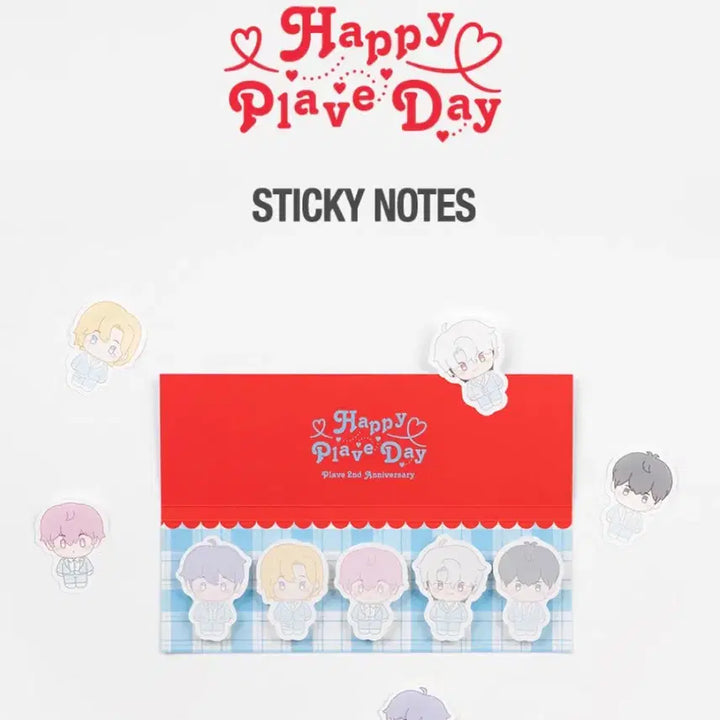 [BUNJANG] PLAVE 2nd Anniversary Note Sticker &amp; Mmemimu Roll Sticker Set / 플레이브 2주년 노트스티커 므메미무 롤스티커