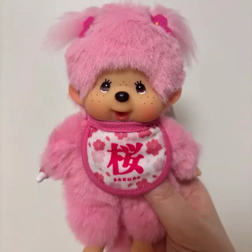 [BUNJANG] Monchhichi Cherry Blossom Sakura Keychain Doll / 몬치치 벚꽃 사쿠라 키링 인형 새상품