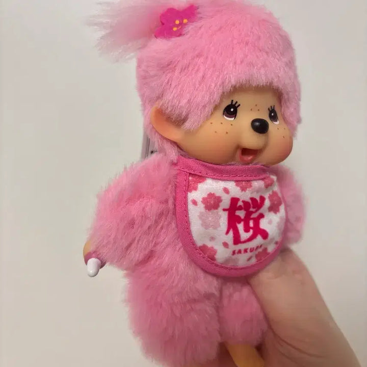 [BUNJANG] Monchhichi Cherry Blossom Sakura Keychain Doll / 몬치치 벚꽃 사쿠라 키링 인형 새상품