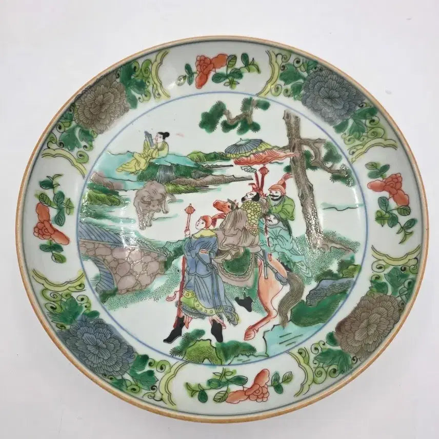 [BUNJANG] Korean Celadon Porcelain Ring Vase / 오채인물문반