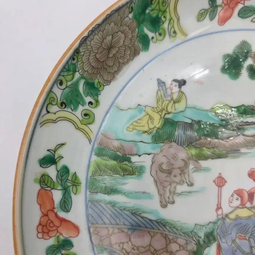 [BUNJANG] Korean Celadon Porcelain Ring Vase / 오채인물문반